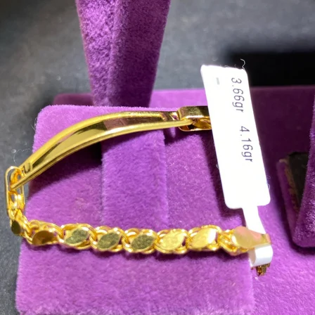 22 Ayar Altın Çocuk Künye Pulu Tasarım 3.66gr Paksoy Hediye