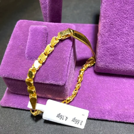 22 Ayar Altın Çocuk Künye Pulu Tasarım 3.66gr Paksoy Hediye