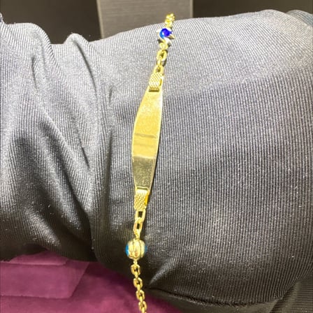 14 Ayar Altın Bileklik nazar boncuklu 2.75gr 15 CM Kadın Hediye