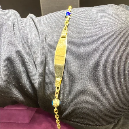 14 Ayar Altın Bileklik nazar boncuklu 2.75gr 15 CM Kadın Hediye