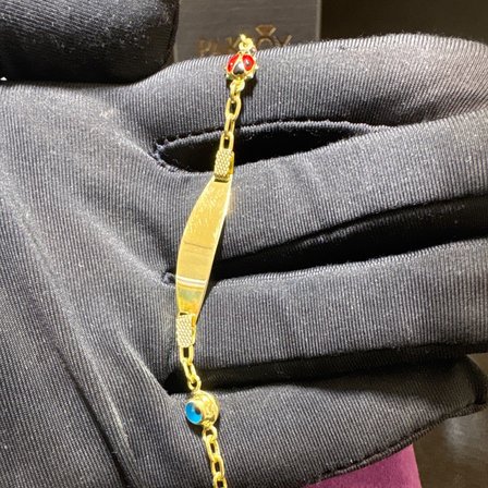 14 Ayar Altın Bileklik nazar boncuklu 2.81gr 15 CM Kadın Hediye