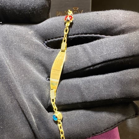 14 Ayar Altın Bileklik nazar boncuklu 2.81gr 15 CM Kadın Hediye