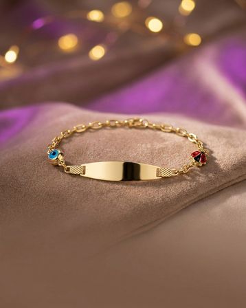 14 Ayar Altın Bileklik nazar boncuklu 2.81gr 15 CM Kadın Hediye
