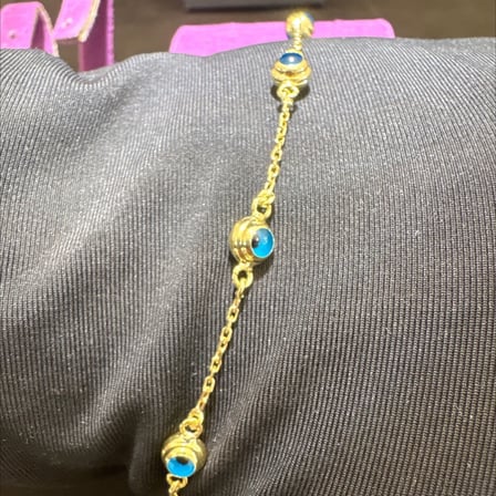 14 Ayar Altın Bileklik göz 3.86gr 20 CM Kadın Hediye
