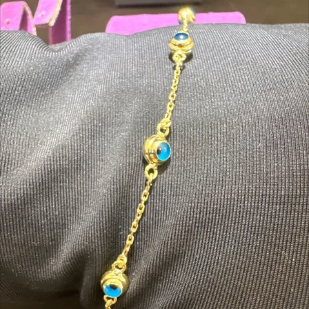 14 Ayar Altın Bileklik göz 3.86gr 20 CM Kadın Hediye