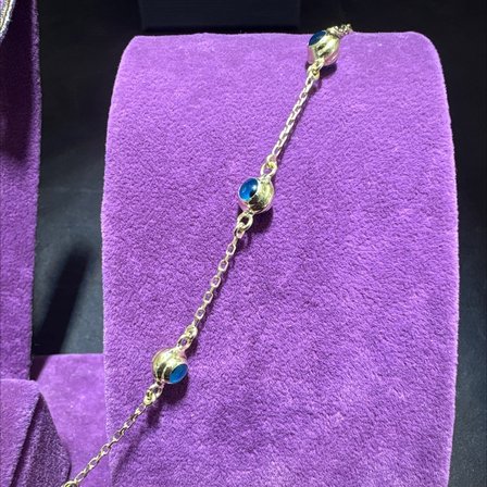 14 Ayar Altın Bileklik göz 3.86gr 20 CM Kadın Hediye