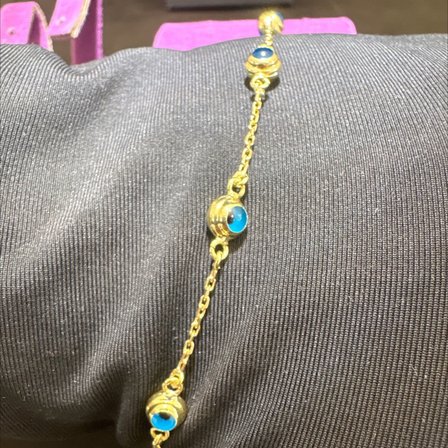 14 Ayar Altın Bileklik göz 3.86gr 20 CM Kadın Hediye