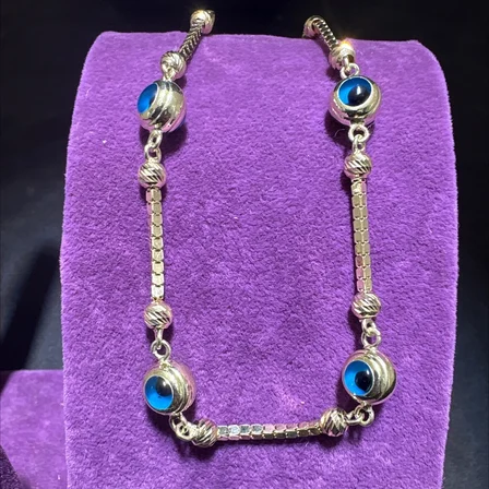 14 Ayar Altın Bileklik göz 6.12gr 19 CM Kadın Hediye