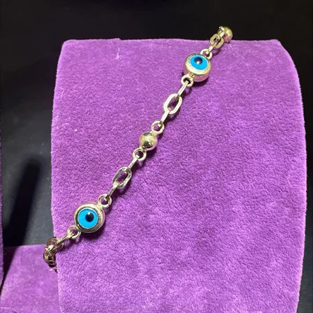 14 Ayar Altın Bileklik göz 4.17gr 19 CM Kadın Hediye
