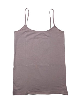 İp Askılı Düz Pamuklu Likralı Penye Kadın Atlet Ribana Kumaş 4'Lü Paket