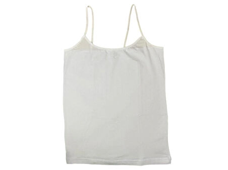 İp Askılı Düz Pamuklu Likralı Penye Kadın Atlet Ribana Kumaş 4'Lü Paket