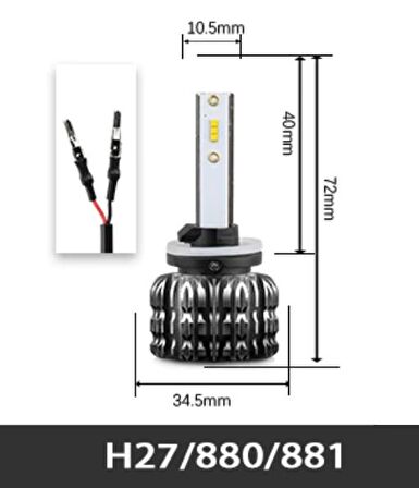 FEMEX ECO POWER  H27 Simsek Etkili Zenon CSP Led Xenon Led Headlight