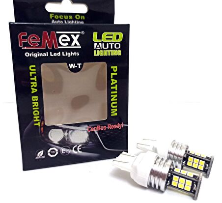 FEMEX T20 7440/7443 Tek Duy/Çit Duy 3030 Chip 24smd Beyaz Led Ampul