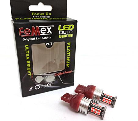 FEMEX T20 7440/7443 Tek Duy/Çit Duy 3030 Chip 24smd Kırmızı Led Ampul