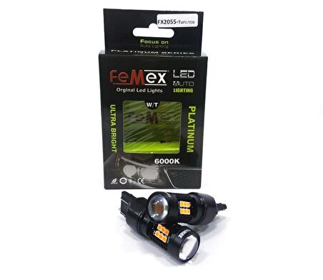 FEMEX Platinum T20-7443-15W- Dipsiz Çift Duy Led Ampul Koyu Turuncu