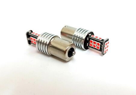 FEMEX P21W Non-Direction 1156 Tek Duy 3030 Chip 24smd Kırmızı Led Ampul