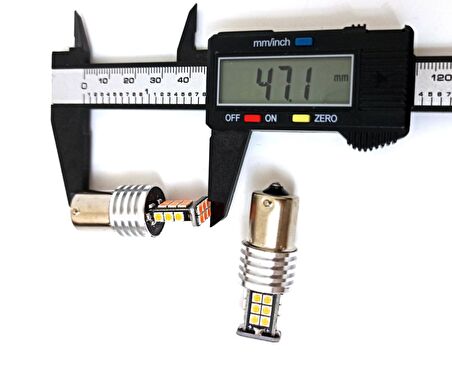 FEMEX P21W Non-Direction 1156 Tek Duy 3030 Chip 24smd Turuncu Led Ampul