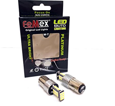 FEMEX P21W Non-Direction 1157 Çift Duy 3030 Chip 24smd Beyaz Led Ampul