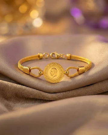 22 Ayar Altın Bileklik Çeyrekli Hasır 9.68gr Kadın Hediye