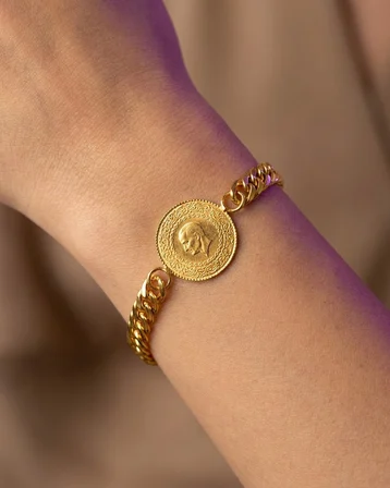 22 Ayar Altın Bileklik Çeyrekli 7.52gr Kadın Hediye