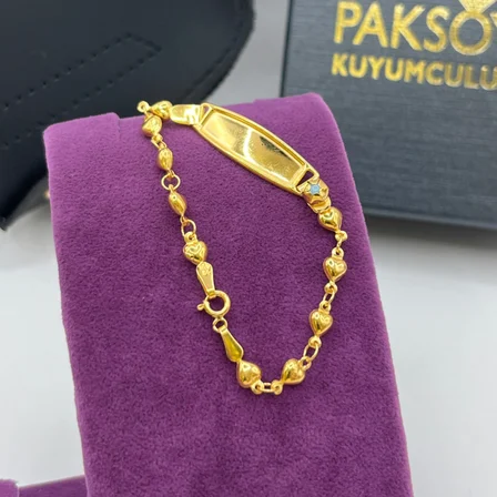 Paksoy Kalpli Çocuk Bilekliği 22 Ayar Sarı Altın 3.38 Gr 15 Cm