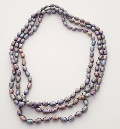 STONEAGE Gerçek Siyah İnci Kadın Aşk Kolye