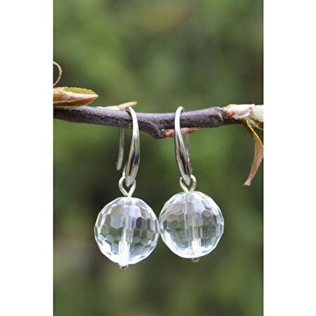 STONEAGE Kadın Top Kristal Küpe