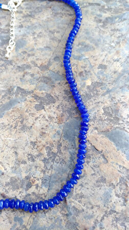 STONEAGE JEWELLERY Bayan Kolye Rondela Kesim Ceyt Doğal Taş