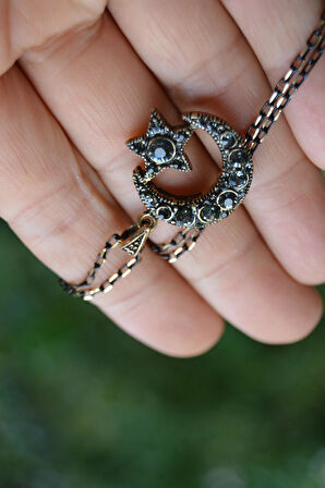 STONEAGE JEWELLERY Ay Yıldız Kolye