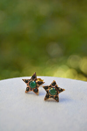 STONEAGE Türk Yıldız Çivili Küpe