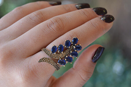 STONEAGE Zirkon Taşlı Yaprak Ayarlanabilir Kadın Yüzük