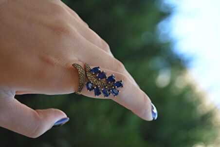 STONEAGE Zirkon Taşlı Yaprak Ayarlanabilir Kadın Yüzük