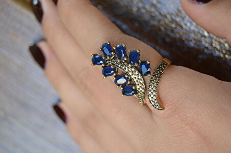 STONEAGE Zirkon Taşlı Yaprak Ayarlanabilir Kadın Yüzük