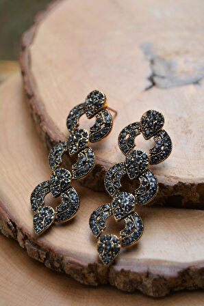 STONEAGE Şık Kadın Küpe Zirkon Taşlı