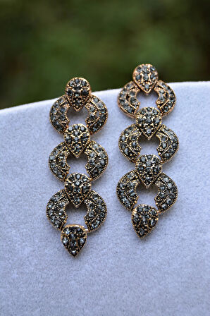 STONEAGE Şık Kadın Küpe Zirkon Taşlı