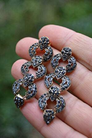 STONEAGE Şık Kadın Küpe Zirkon Taşlı