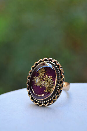 STONEAGE Kuru Çiçek Kadın Ayarlanabilir Yüzük