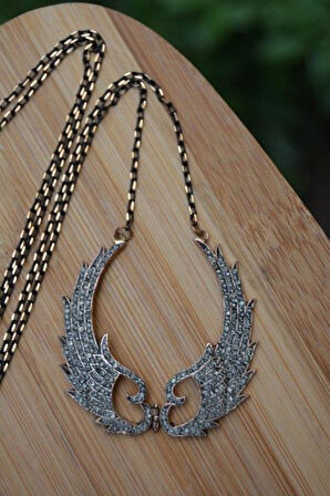 STONEAGE JEWELLERY Black Diamond Melek Kanat Bayan Kolye
