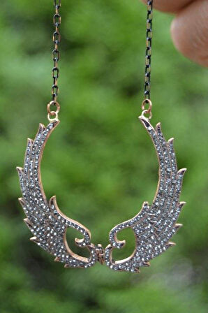 STONEAGE JEWELLERY Black Diamond Melek Kanat Bayan Kolye