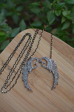 STONEAGE Black Diamond Melek Kanadı Bayan Kolye