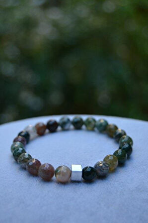 STONEAGE Hint Akiği Unisex Doğaltaş Hem Kadın Hem Erkek İçin Bileklik Yerli Üretim Türk Malı