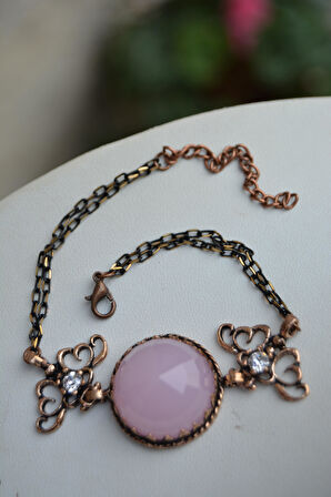 STONEAGE Pembe Kuvars Bileklik