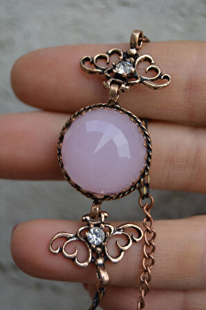 STONEAGE Pembe Kuvars Bileklik