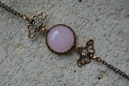 STONEAGE Pembe Kuvars Bileklik