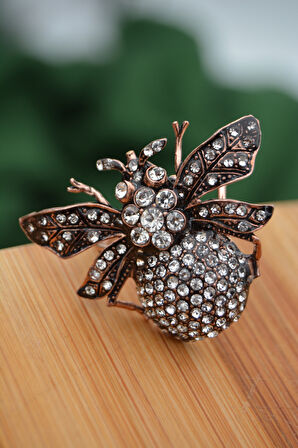 STONEAGE Zirkon Taşlı Ayarlanabilir Hayvan Figürlü Kadın Yüzük