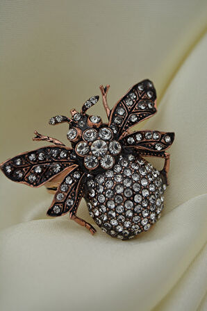 STONEAGE Zirkon Taşlı Ayarlanabilir Hayvan Figürlü Kadın Yüzük