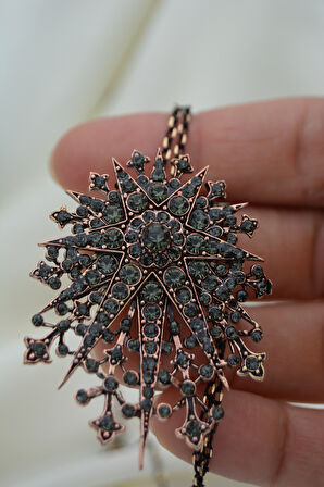 STONEAGE Zirkon Taşlı Broş Hem Broş Hem Kolye Olarak Kullanılır