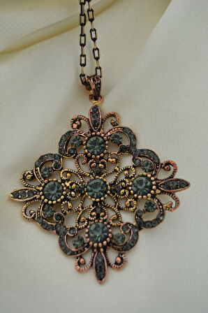 STONEAGE Kolye Antrasit Bronz Madalyon