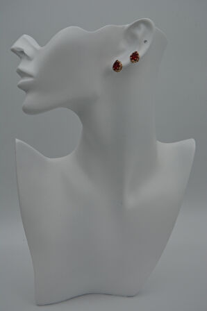 STONEAGE Kadın Küpe Yakut Taşlı Damla