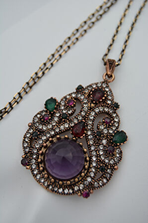 STONEAGE Kadın Kolye Zirkon Taşlı Saray Kolyesi